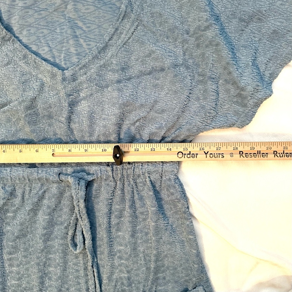 Vtg Juicy Couture Y2K Blue Terry Cloth Swim Cover Up Dress S Cotton Beads RARE - Picture 4 of 8
